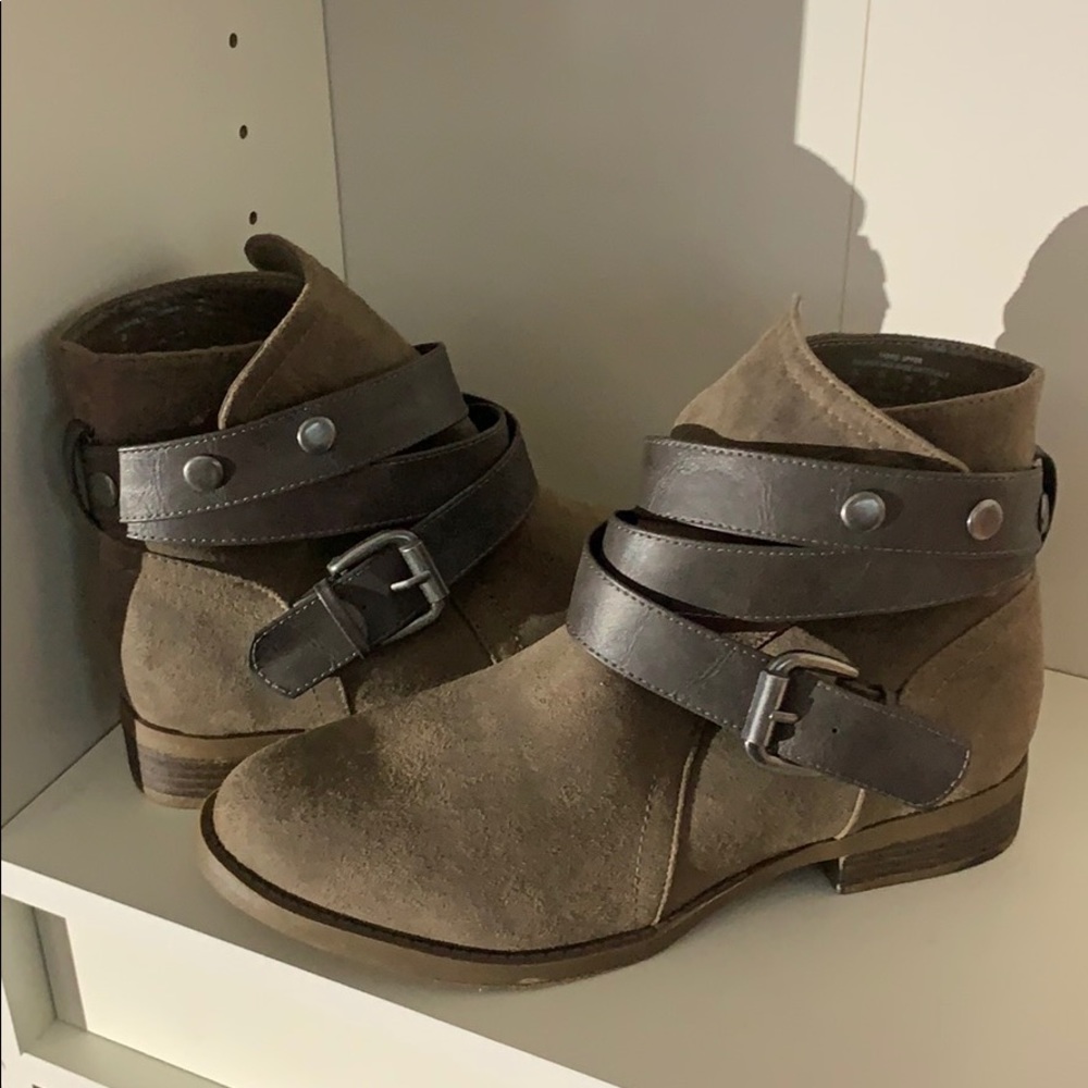 Tan booties